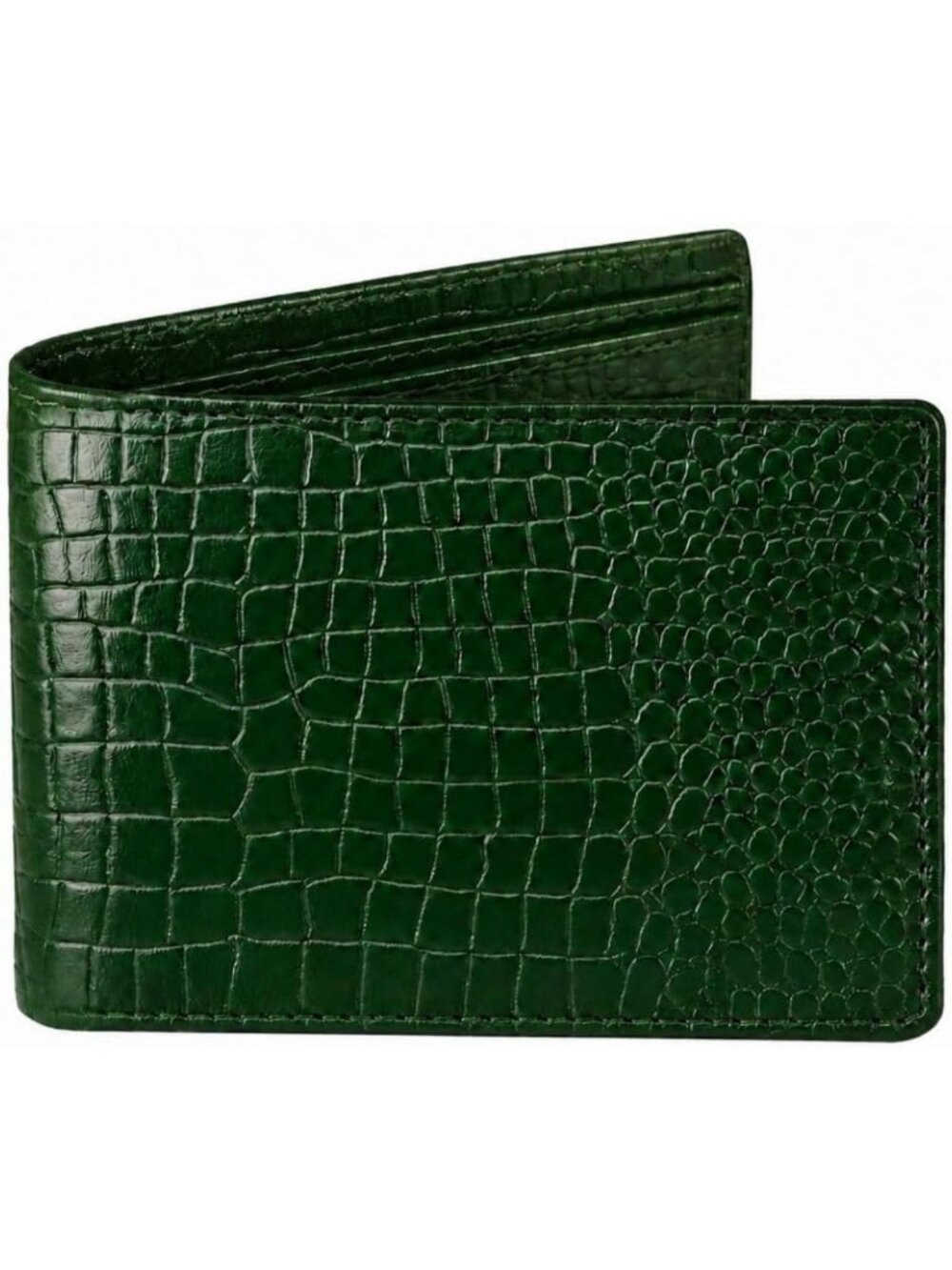 Genuine Leather RFID Blocking Bifold Wallet for Men - 9 Card Slots, ID Window